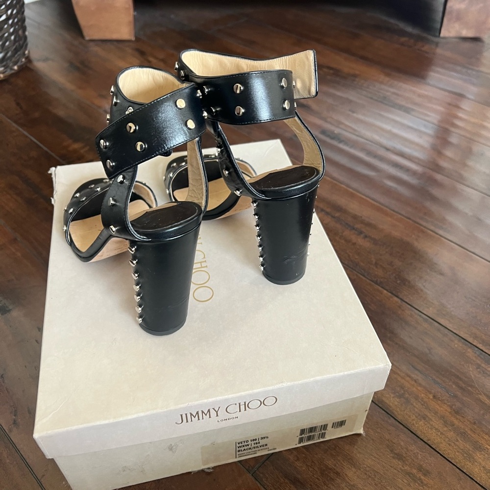 Jimmy Choo Black Studded Women's Heels